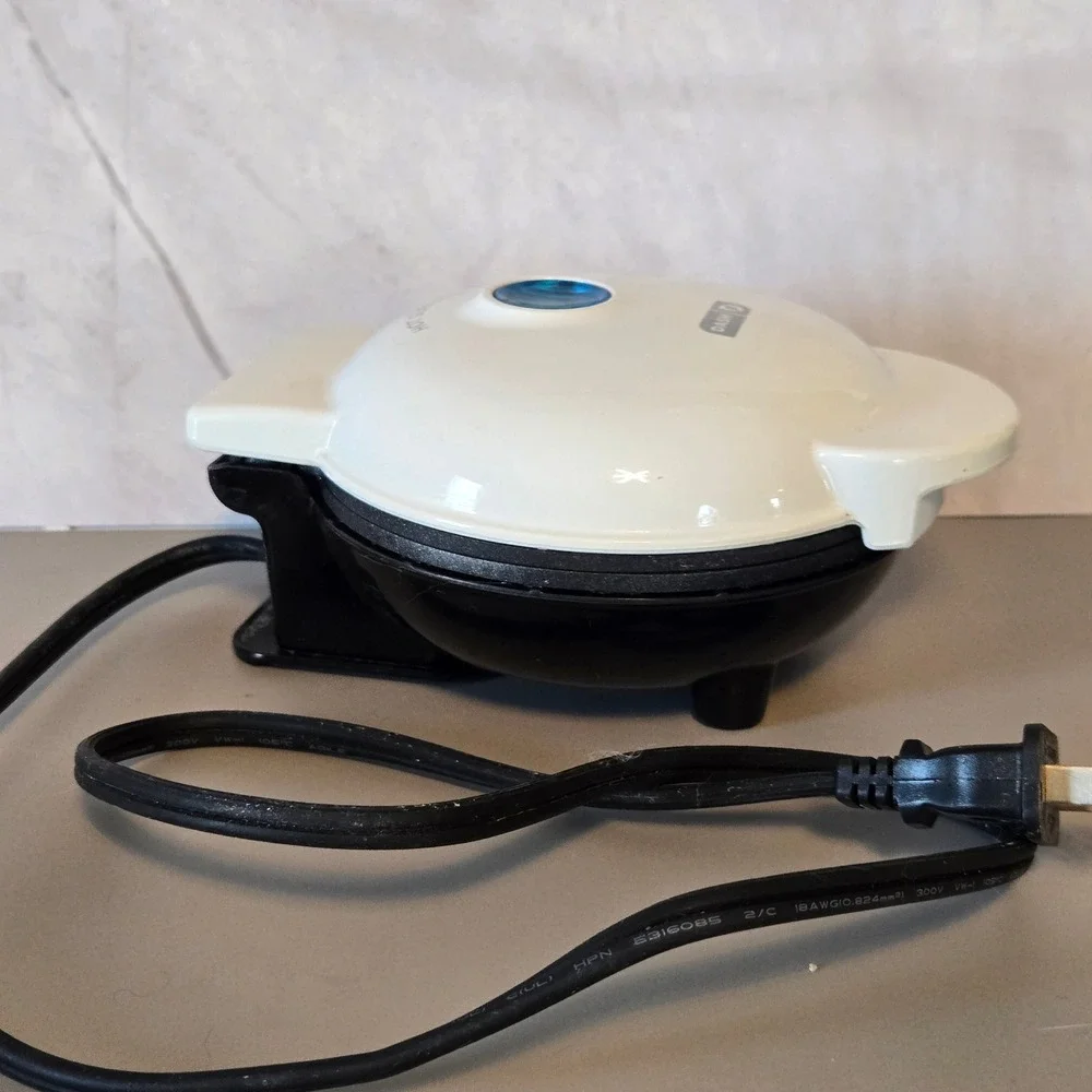 Dash Mini Maker Grill White Electric Sandwich‎ Burger Press